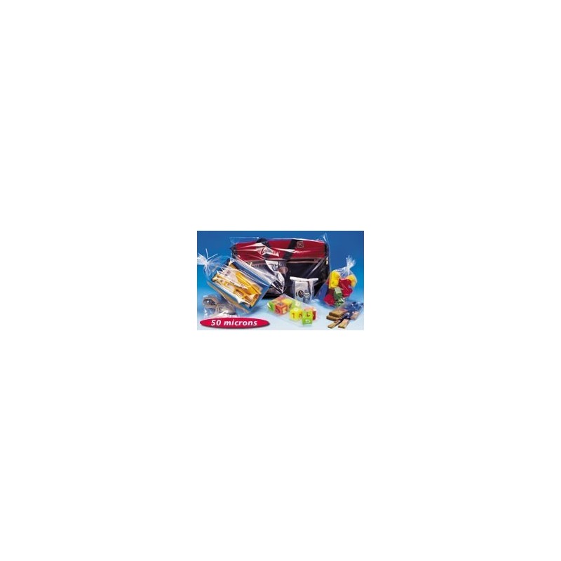 Sachet plastique pour emballage 350 x 450 mm avec texte légal