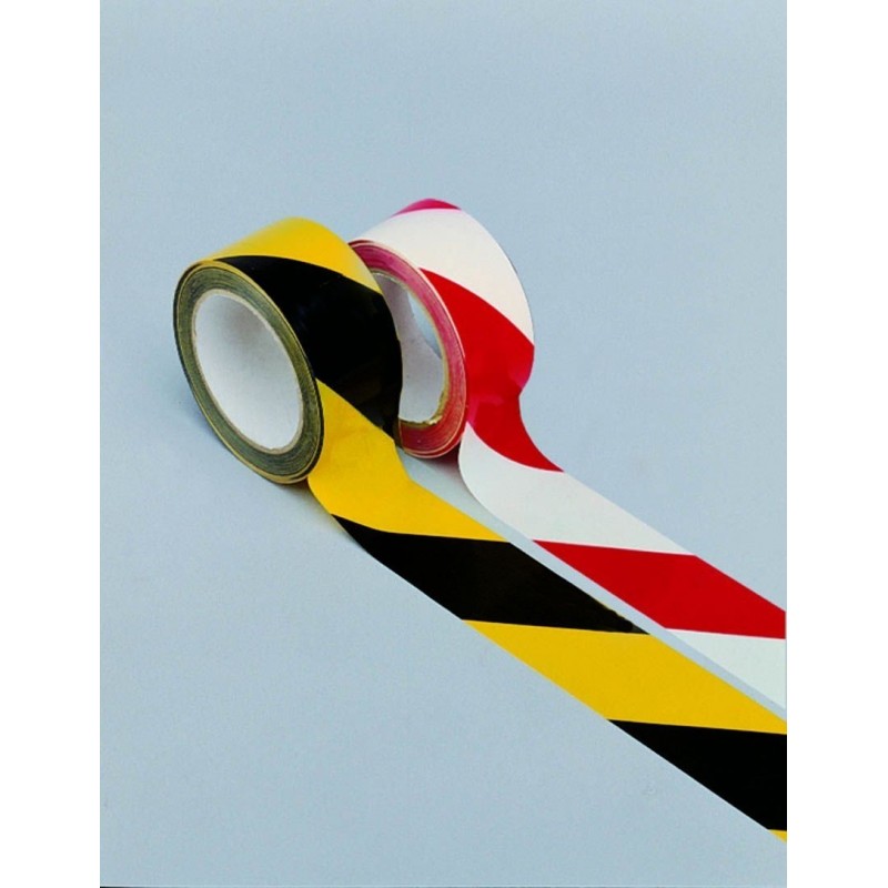 Ruban autocollant réfléchissant de signalisation rouge et blanc - 50mm