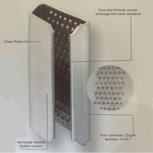 Chapes de cerclage émerisées KO