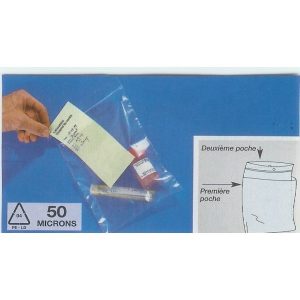 Sachet KANGOUROU, sachet plastique ZIP double poche