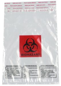 Sachets double poche inviolables BIOHAZARD